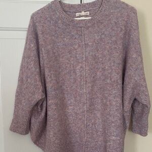 Lou & Grey Women's Heathered Lavender Crew Neck Sweater